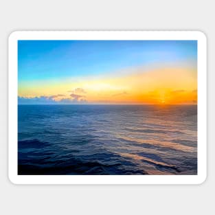 Colorful Sunrise At Sea Sticker